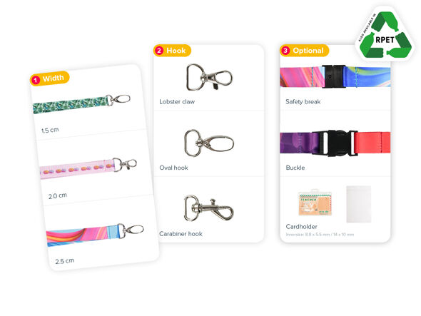 Largeur du cordon, crochets, options